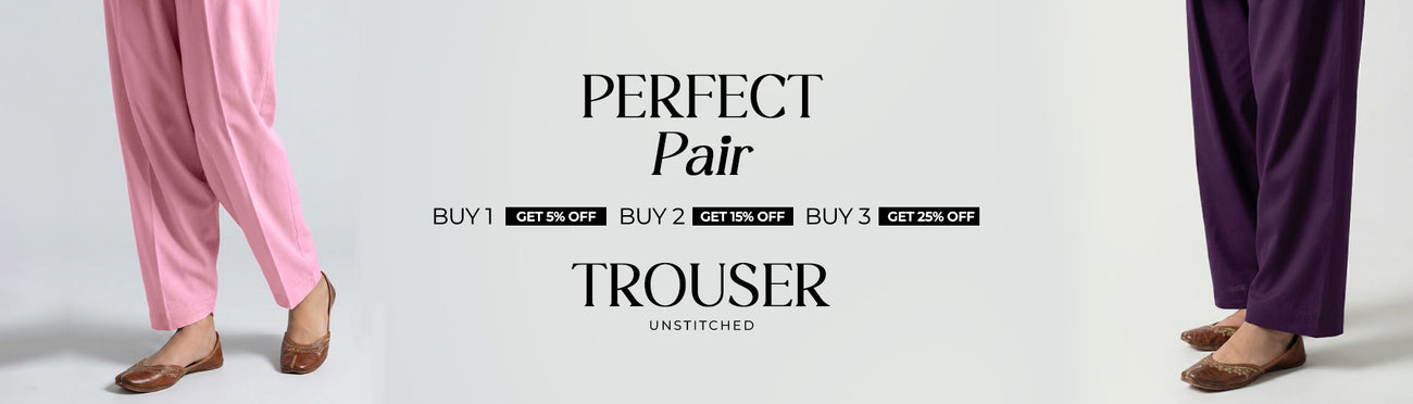 Trousers  Unstitched Collection - Jacquard Clothing