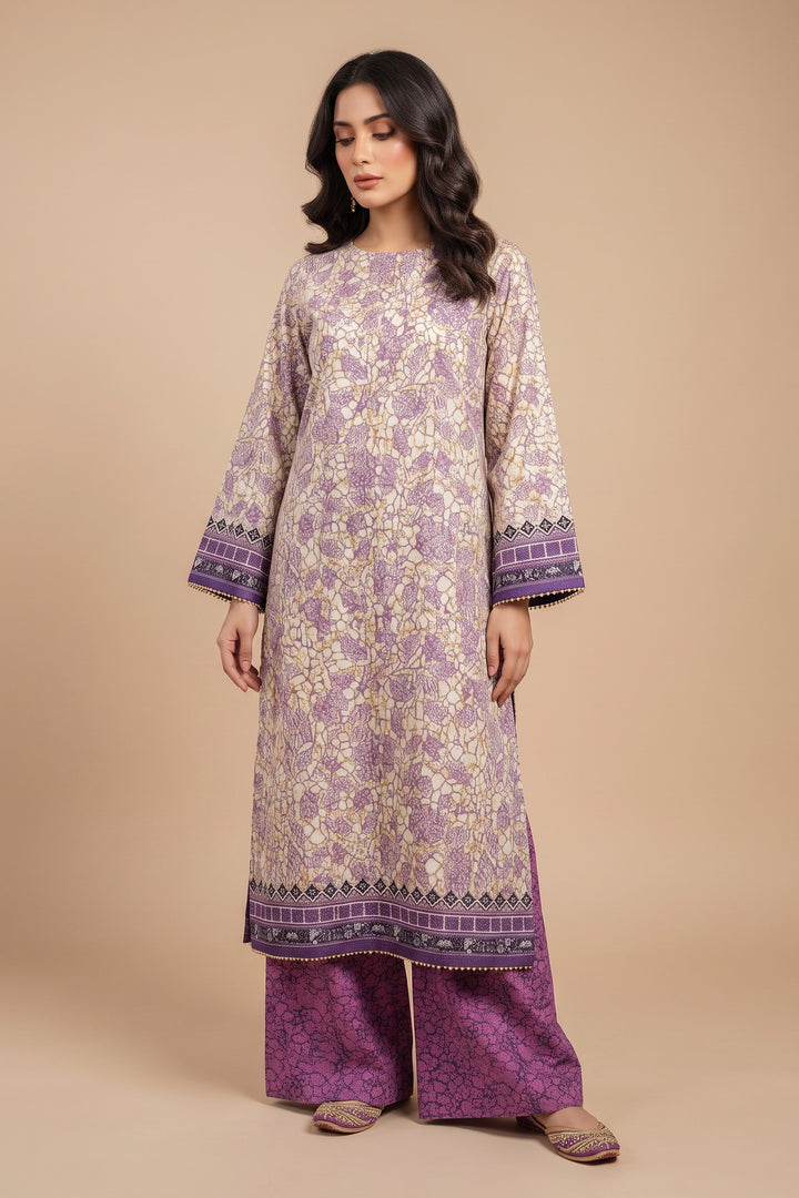 Twilight Lavender 2 Piece Unstitched Printed Cambric Co-Ord Set