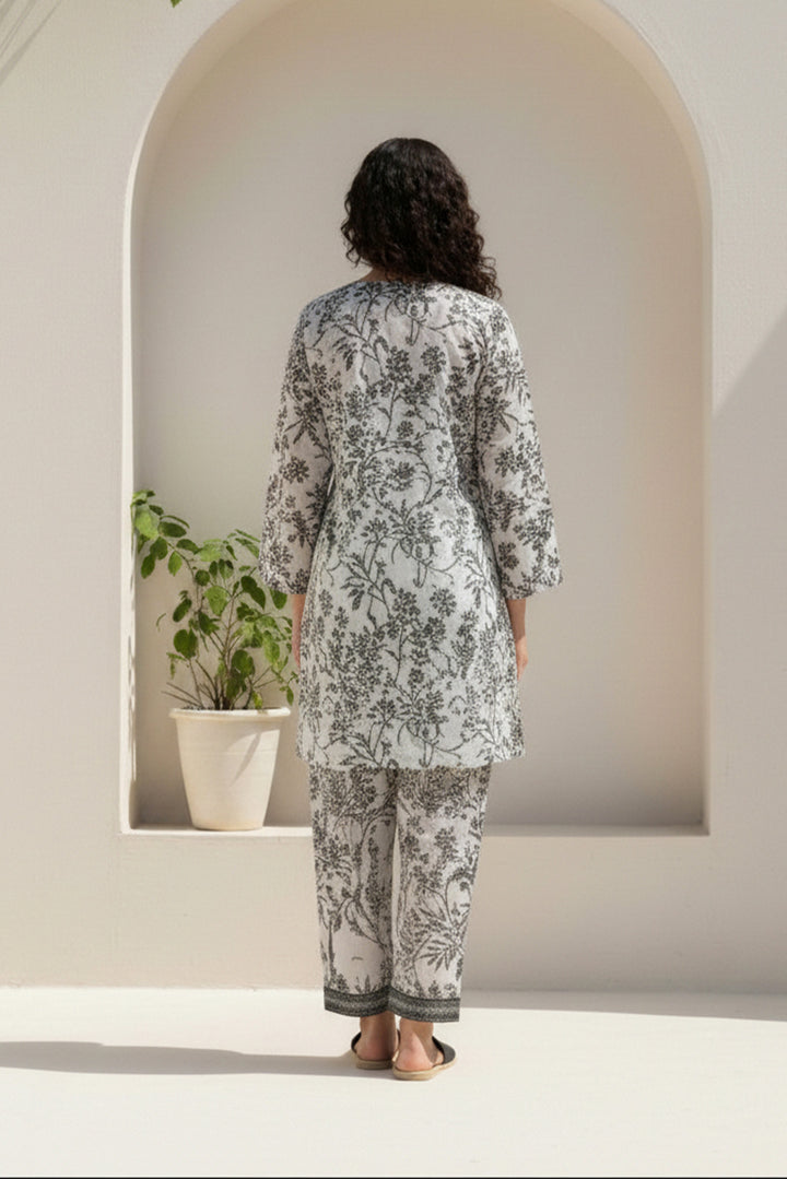 Unstitched Premium Black and White Printed Co-Ord Set Suit By Jacquard Clothing Summer 2026 Collection