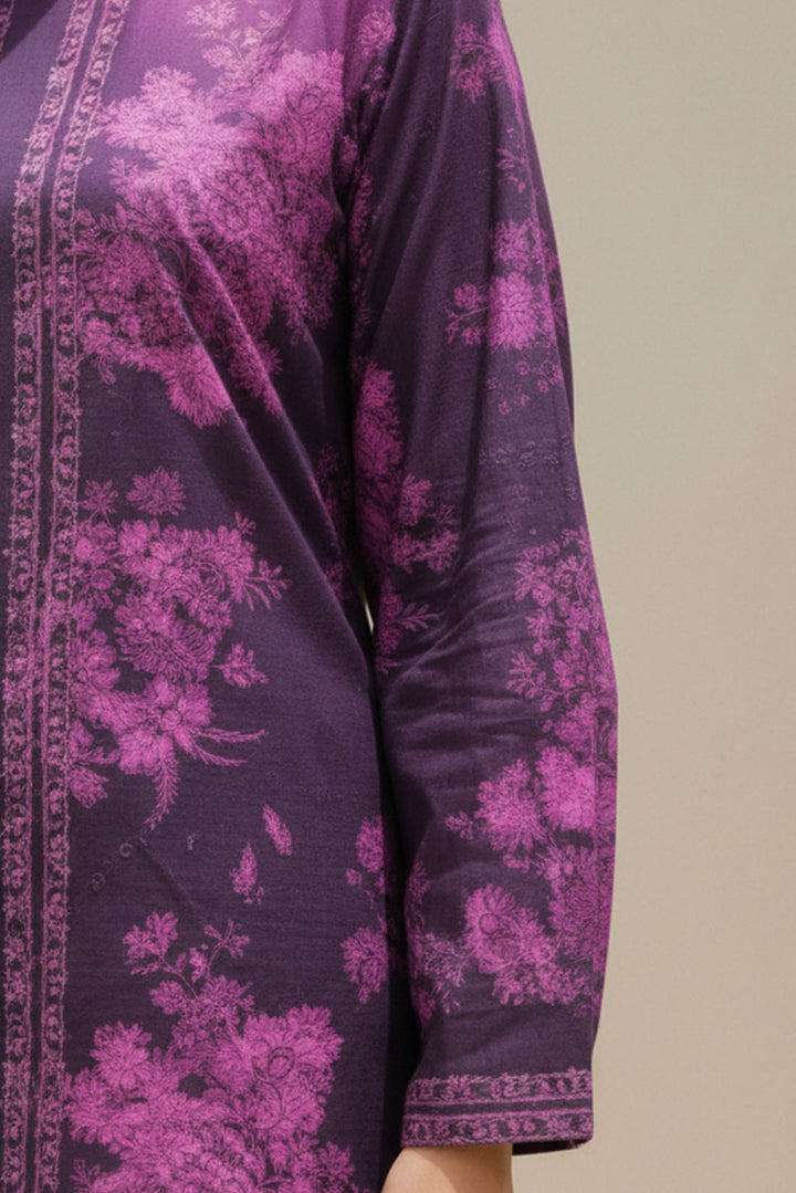 Unstitched Premium Pansy Purple Printed Co-Ord Set Suit By Jacquard Clothing Summer 2026 Collection