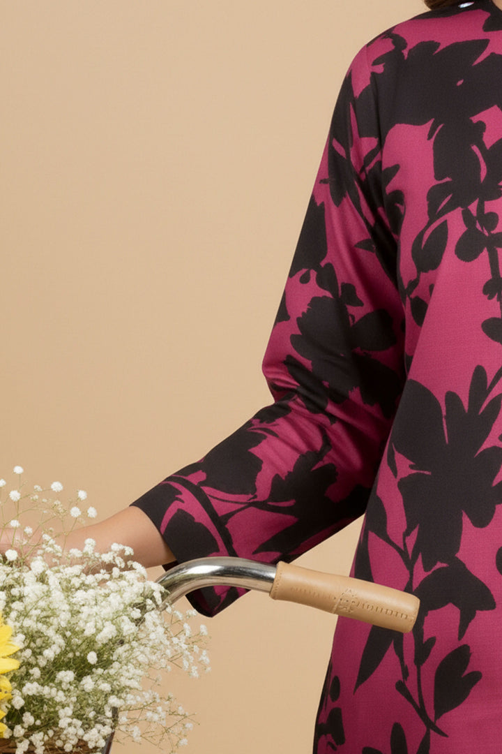 Unstitched Premium Shocking Pink Printed Co-Ord Set By Jacquard Clothing Summer 2026 Collection
