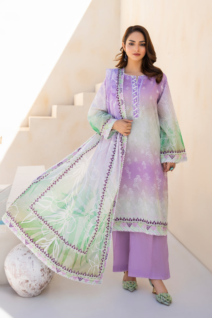 Wisteria 3 Piece Unstitched Premium Lawn - SU25V4-S3 - JACQUARD CLOTHING