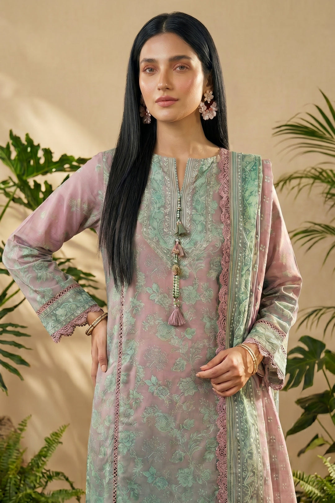 gradient 3 Piece Unstitched Premium Printed Lawn Suit By Jacquard Clothing Summer 2026 Hania Manahil Collection
