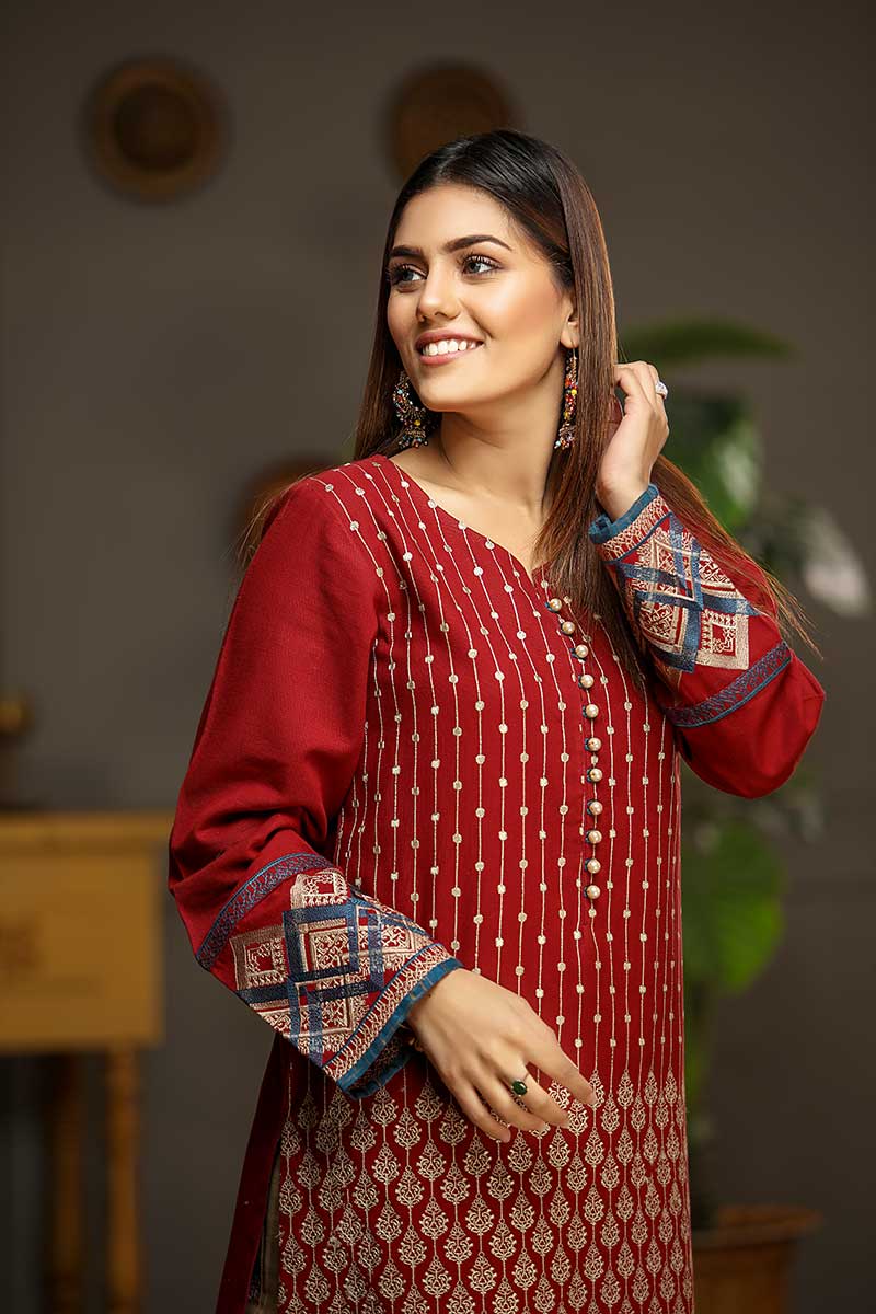 FANTASY MAROON - Jacquard.pk