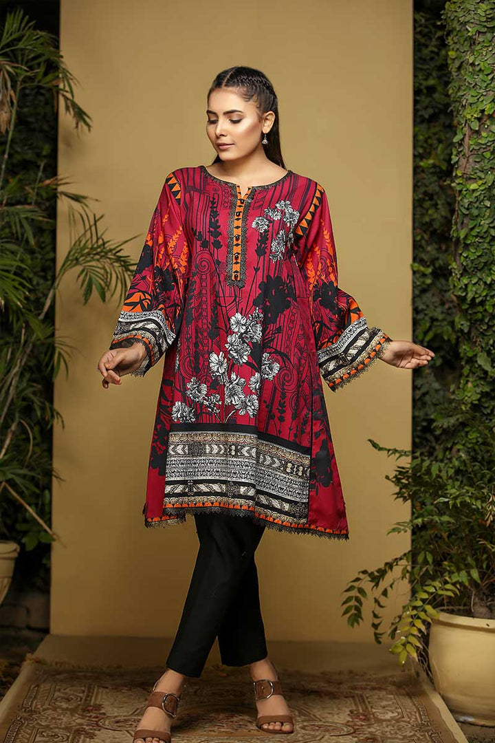 FLORAL BURGUNDY - Jacquard.pk