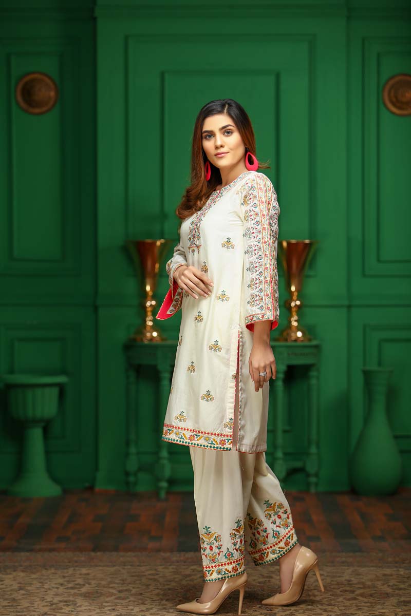 DYED LAWN  / FLORAL DHAGAY - Jacquard