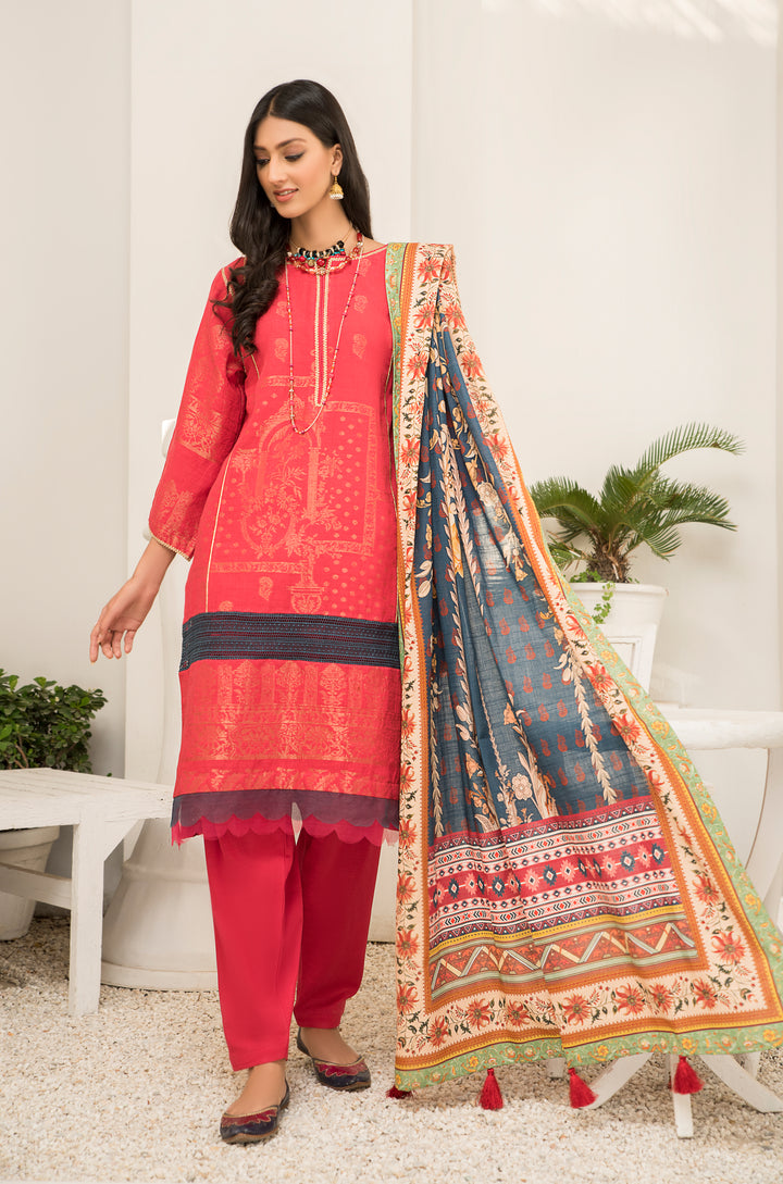 Dyed Slub Jacquard Khaddar Winter Collection by Jacquard Clothing