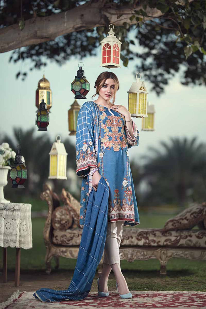 UNSTITCHED / PRINTED MASOORI LAWN / BLUE BLISS - Jacquard.pk