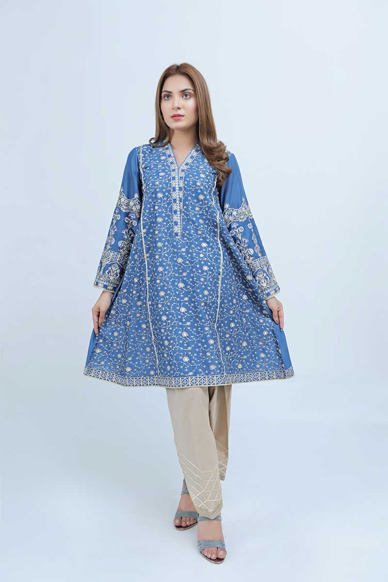 LAWN SHIRT / BLUE FALL - Jacquard.pk