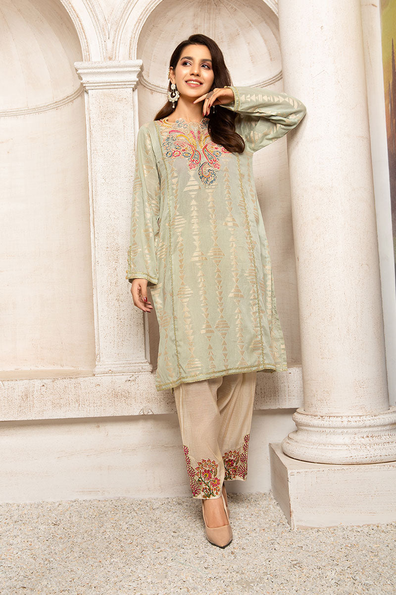 GREEN KASHMIR / SAMPLE - Jacquard