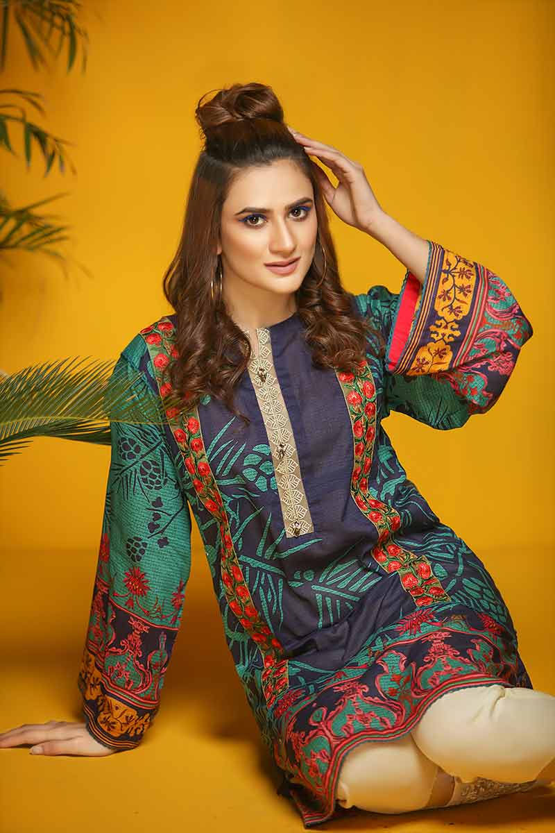 LAWN SHIRT / TROPICAL FUSION - Jacquard.pk