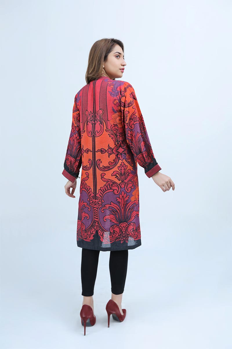 KRUNDY SHIRT / RED SPIRALS - Jacquard.pk