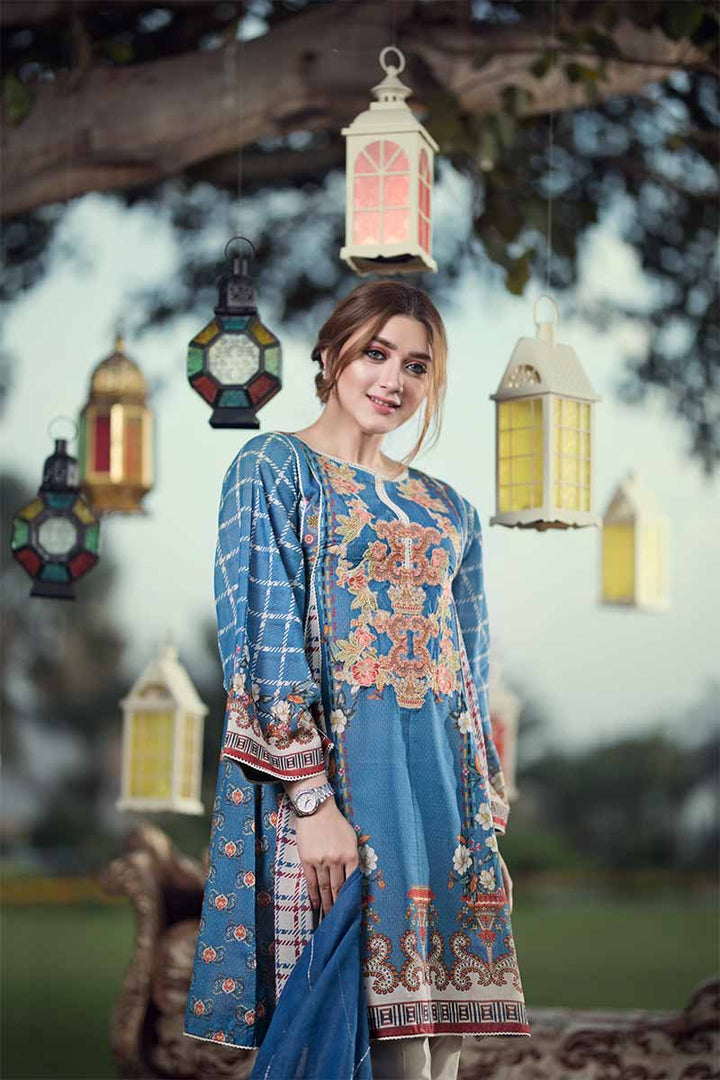 UNSTITCHED / PRINTED MASOORI LAWN / BLUE BLISS - Jacquard.pk