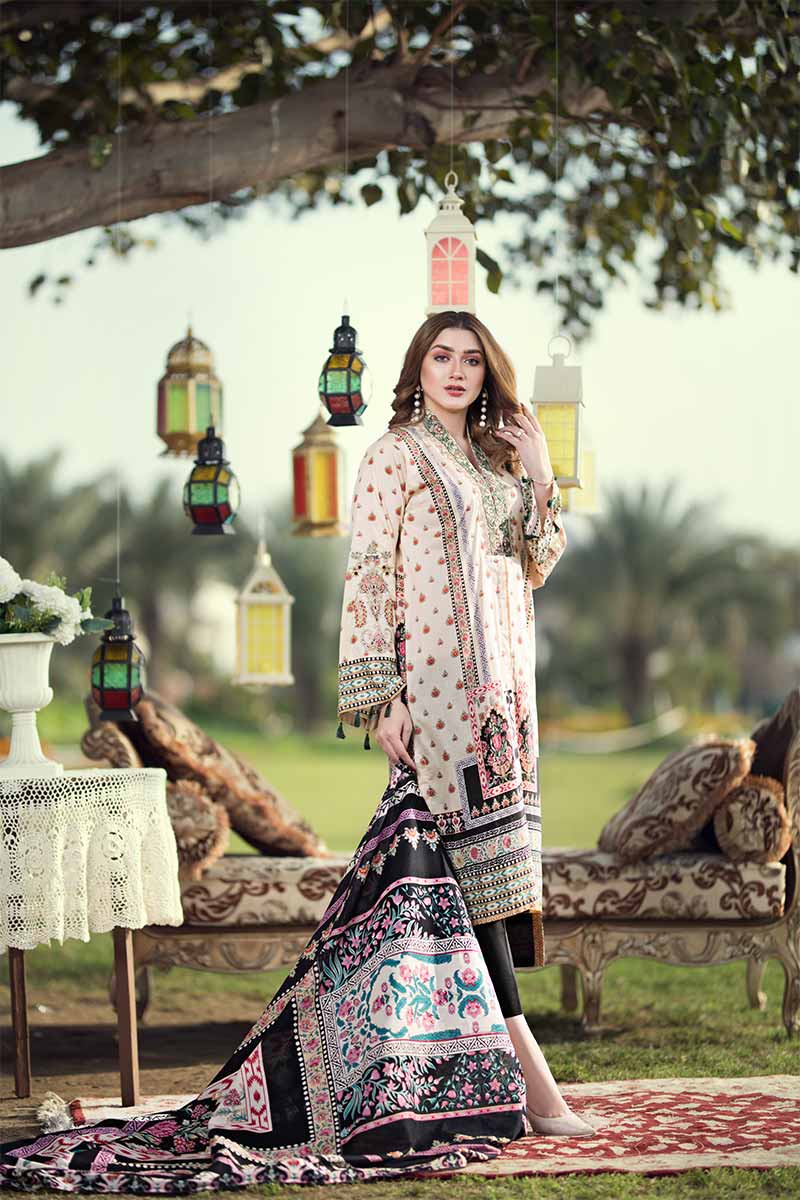 UNSTITCHED / PRINTED MASOORI LAWN / MUGHAL BLISS - Jacquard.pk