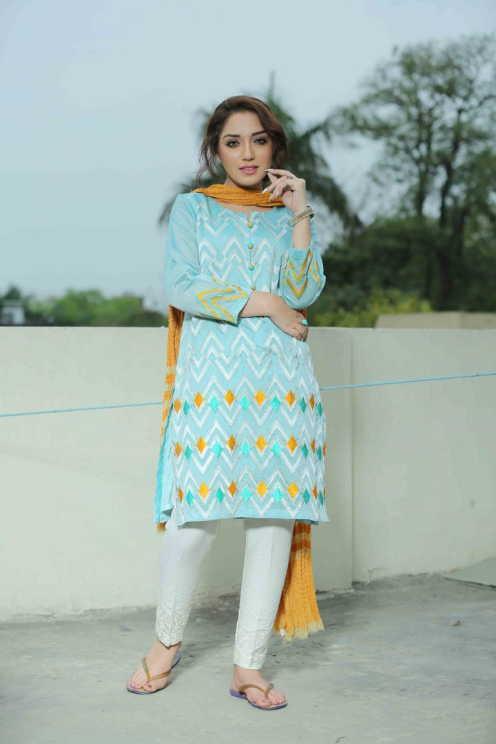 GREEN SLATE - Jacquard.pk