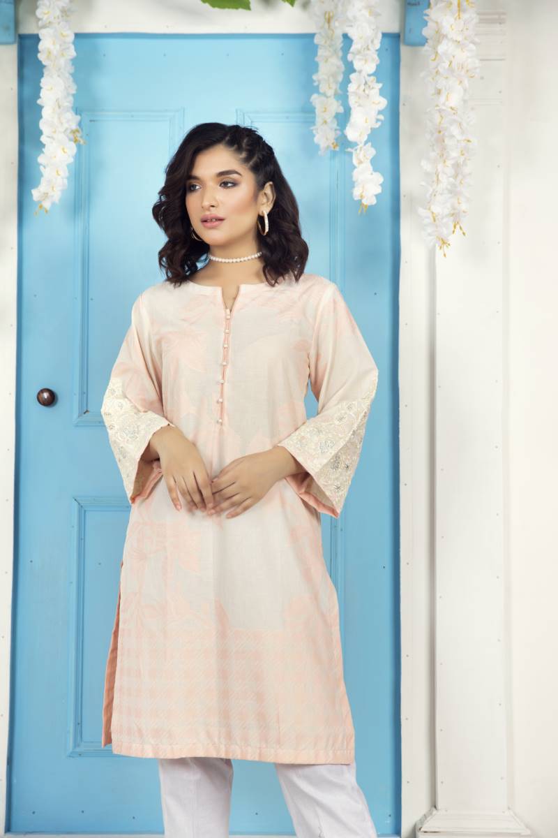 POWDER PINK - Jacquard