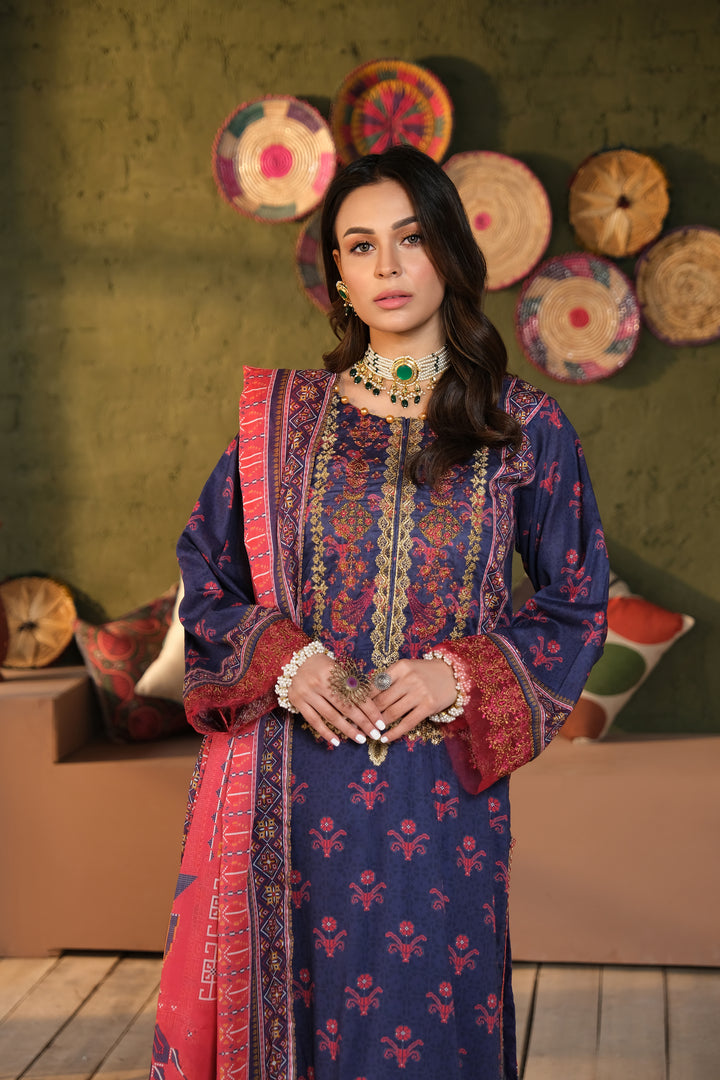 SHAJR-E-ZOUQ COLLECTION / 3PC / EMBROIDERED LAWN UNSTITCHED EID23 COLLECTION BY JACQUARD CLOTHING