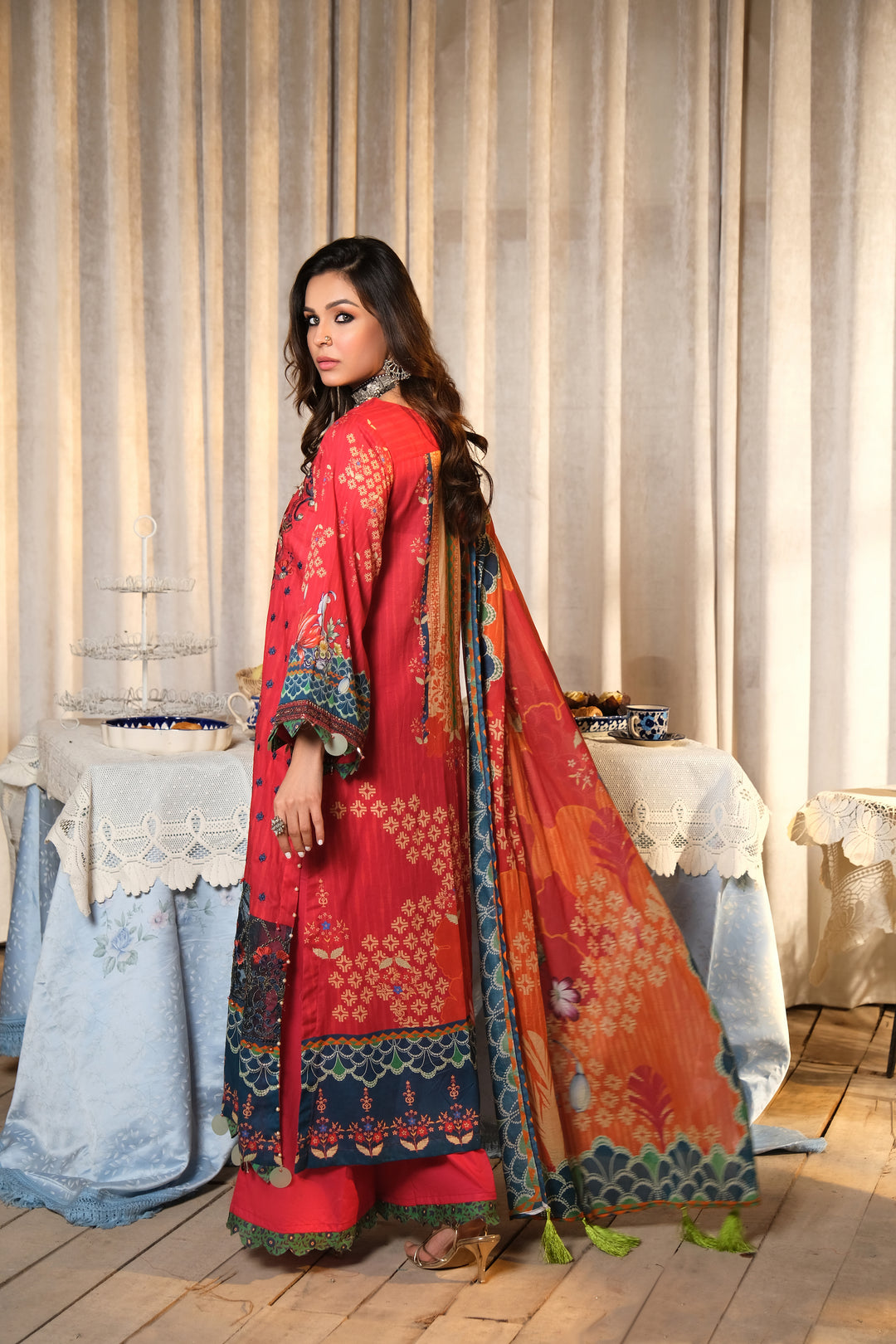 BAGH-E-BAHAR COLLECTION / 3PC / EMBROIDERED LAWN UNSTITCHED 3PCS SUMMER 2023 BY JACQUARD CLOTHING 