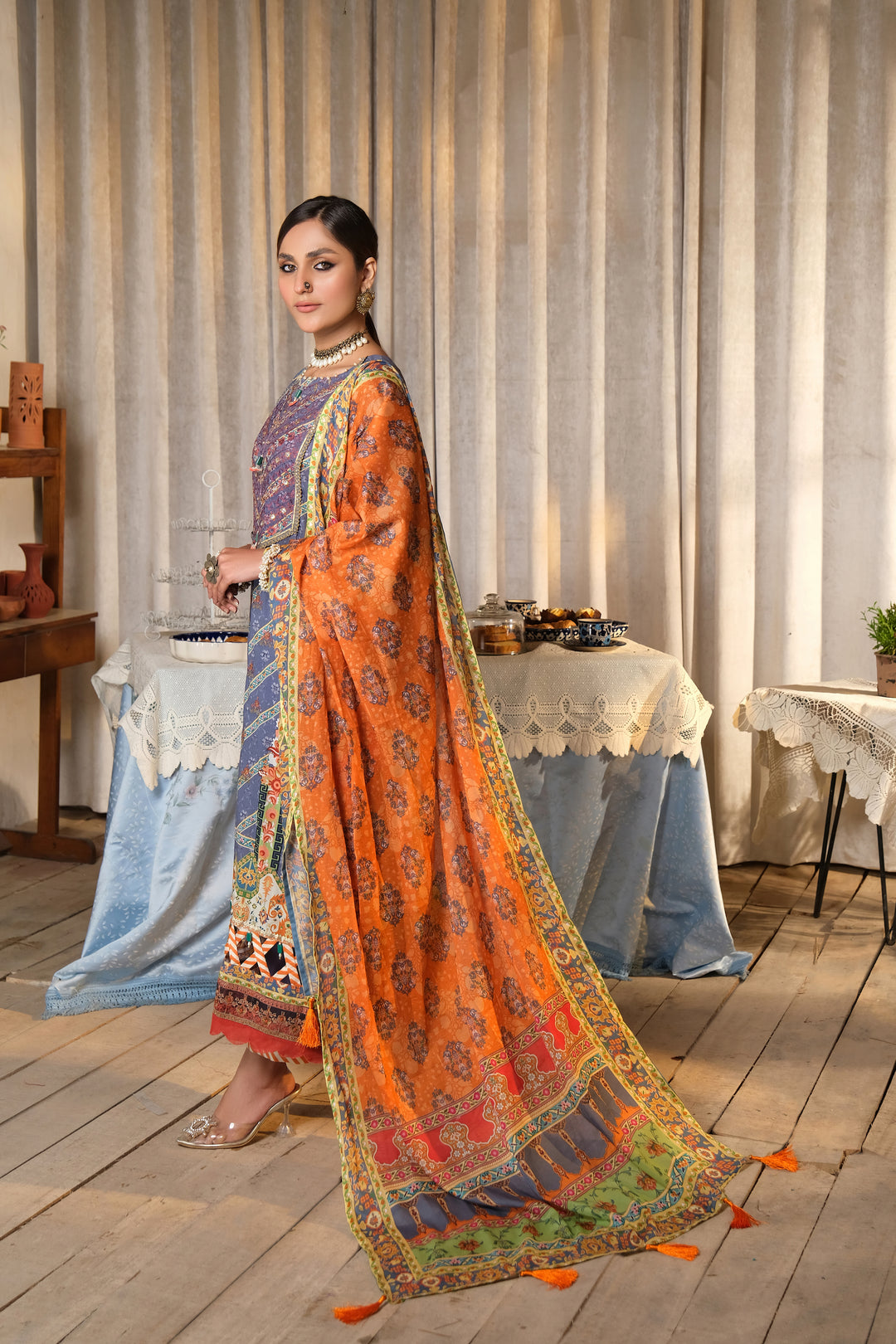 BAGH-E-BAHAR COLLECTION / 3PC / EMBROIDERED LAWN UNSTITCHED 3PCS SUMMER 2023 BY JACQUARD CLOTHING 