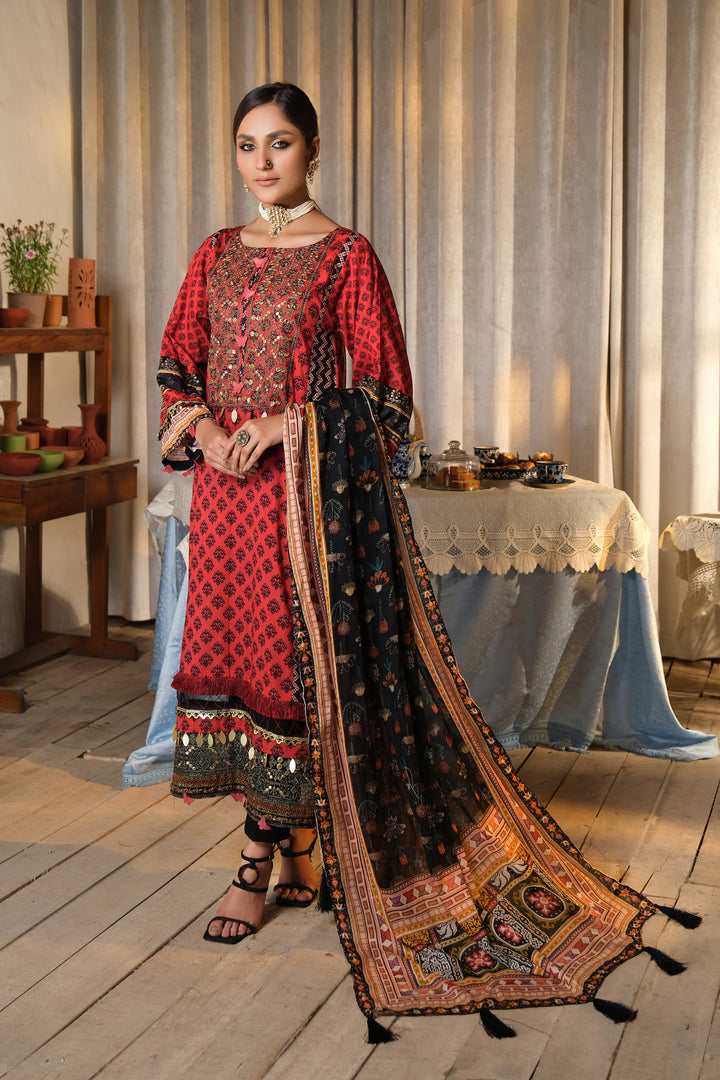 BAGH-E-BAHAR COLLECTION / 3PC / EMBROIDERED LAWN UNSTITCHED 3PCS SUMMER 2023 BY JACQUARD CLOTHING 