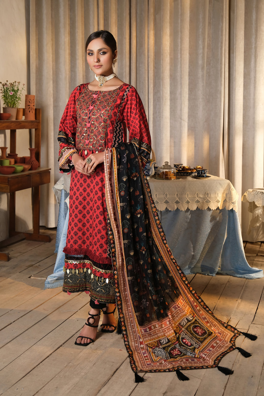 BAGH-E-BAHAR COLLECTION / 3PC / EMBROIDERED LAWN UNSTITCHED 3PCS SUMMER 2023 BY JACQUARD CLOTHING 