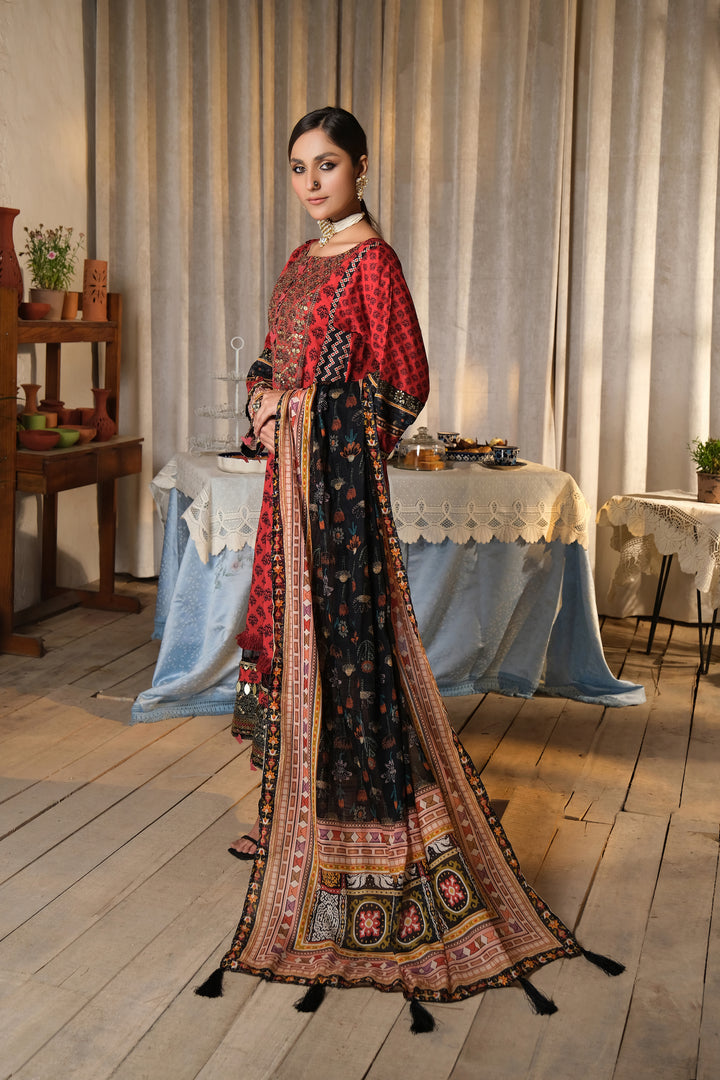 BAGH-E-BAHAR COLLECTION / 3PC / EMBROIDERED LAWN UNSTITCHED 3PCS SUMMER 2023 BY JACQUARD CLOTHING 