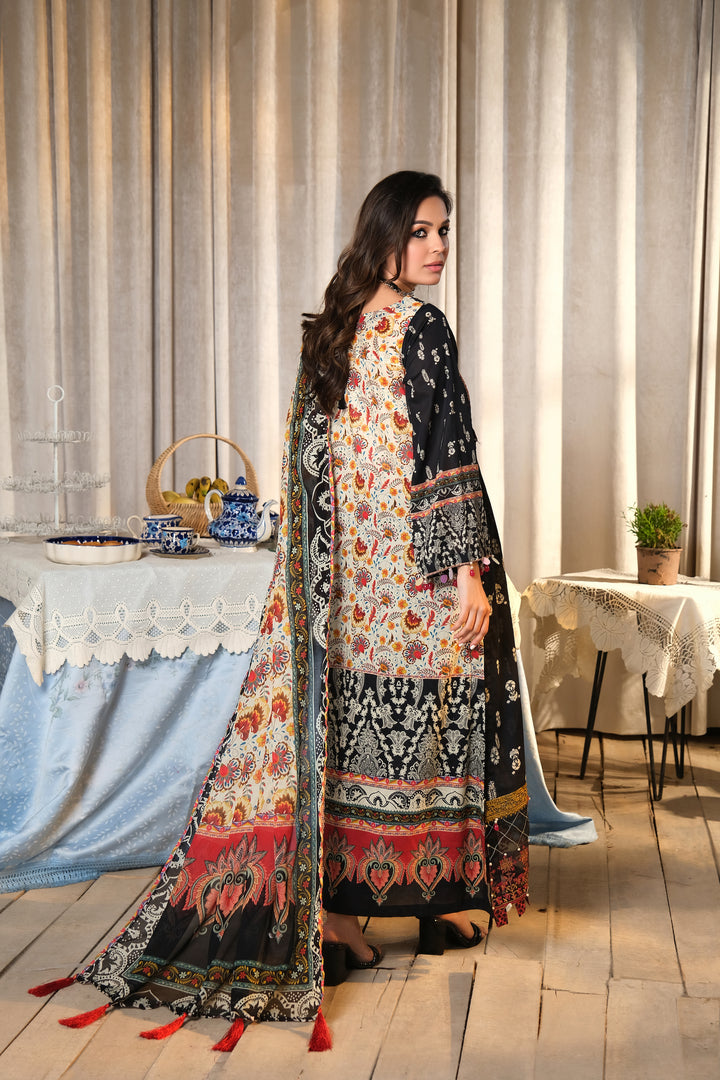 NATASHA-UNSTITCHED-EMBROIDERED LAWN SUIT