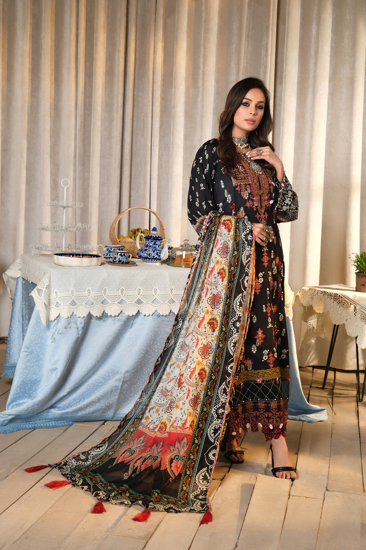 BAGH-E-BAHAR COLLECTION / 3PC / EMBROIDERED LAWN UNSTITCHED 3PCS SUMMER 2023 BY JACQUARD CLOTHING 