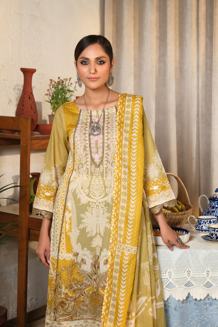 BAGH-E-BAHAR COLLECTION / 3PC / EMBROIDERED LAWN UNSTITCHED 3PCS SUMMER 2023 BY JACQUARD CLOTHING 