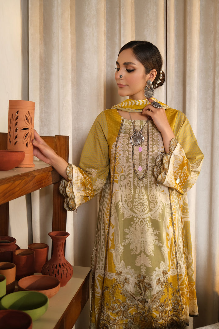 BAGH-E-BAHAR COLLECTION / 3PC / EMBROIDERED LAWN UNSTITCHED 3PCS SUMMER 2023 BY JACQUARD CLOTHING 