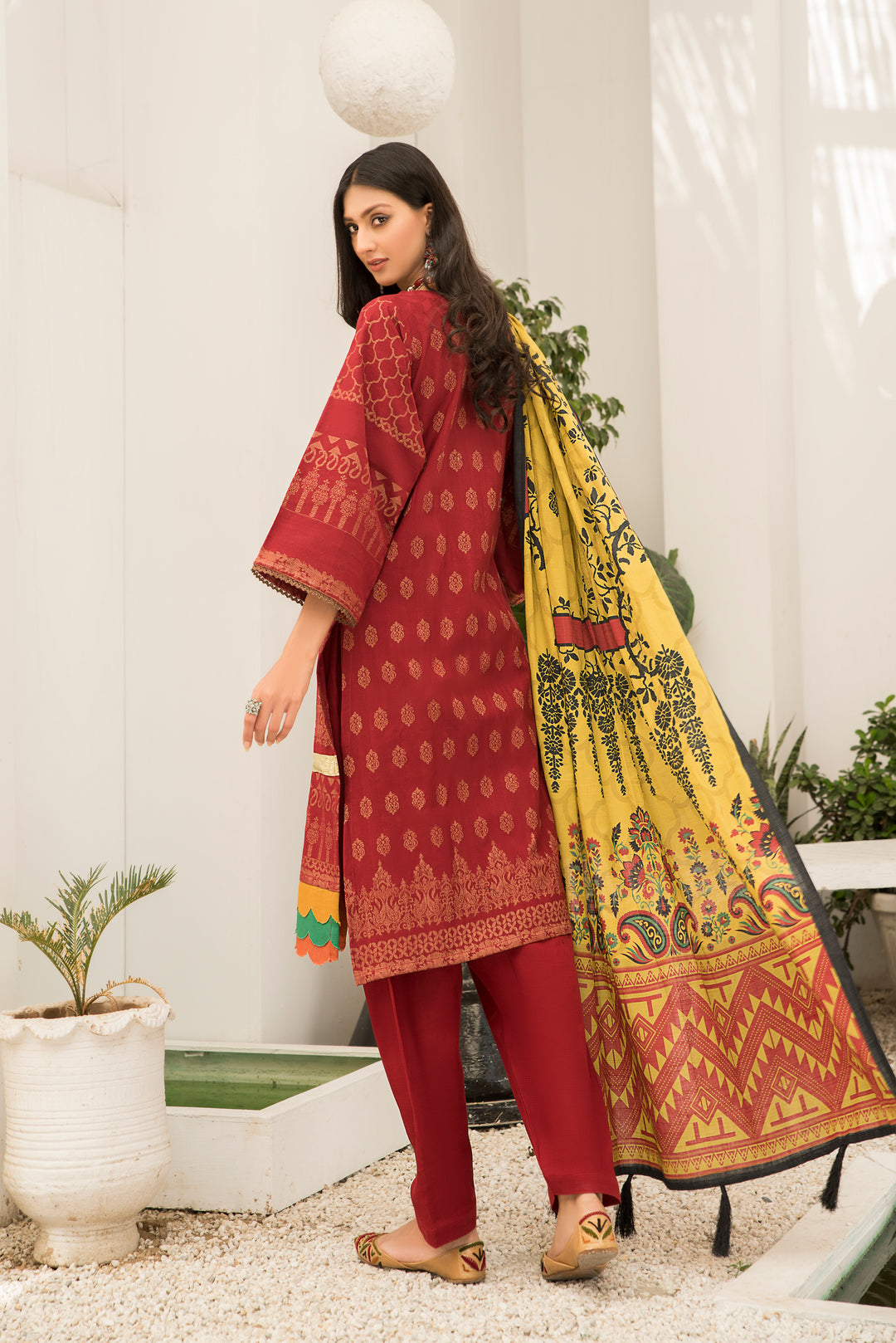 Dyed Slub Jacquard Khaddar Winter Collection by Jacquard Clothing