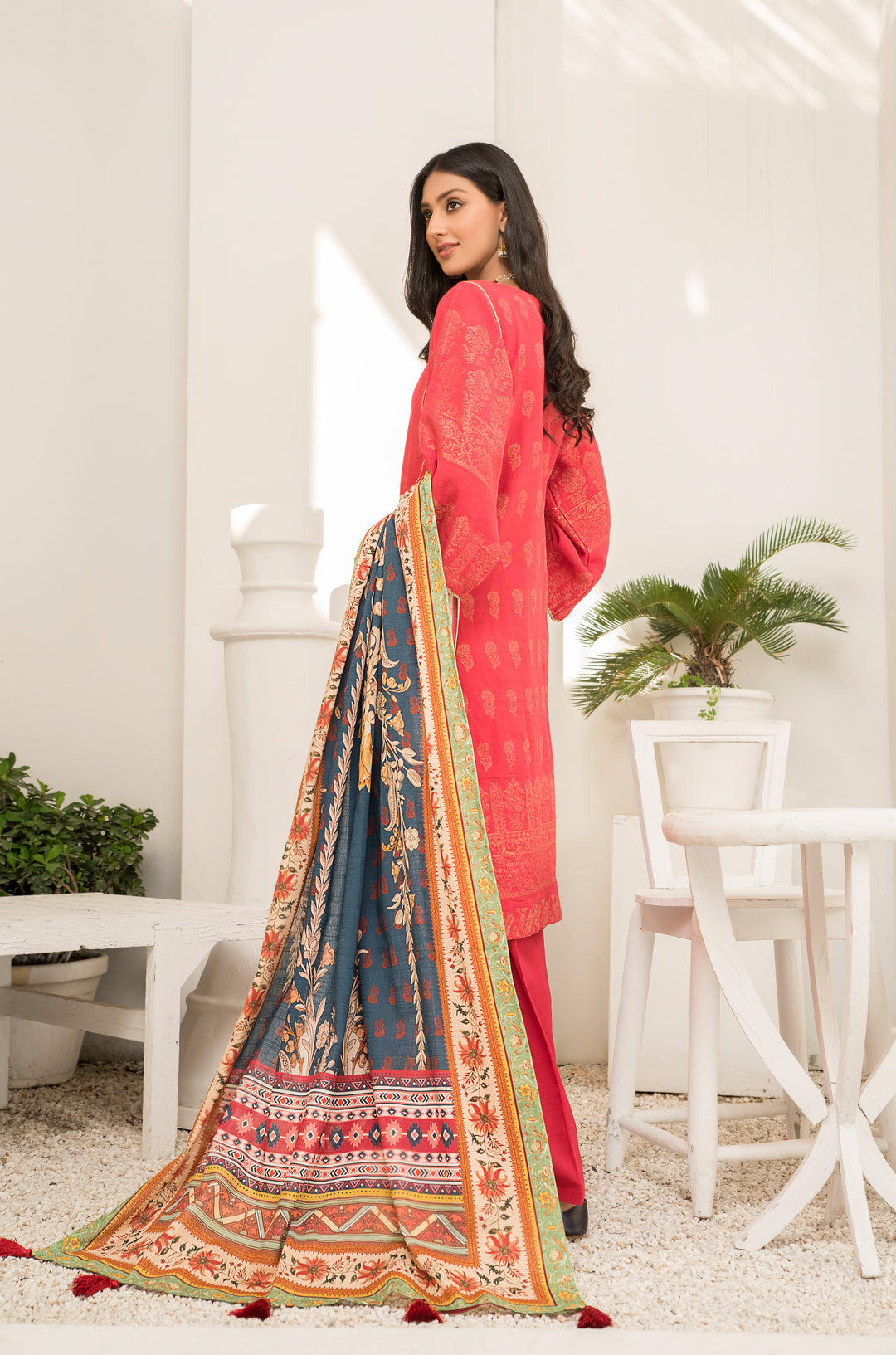 Dyed Slub Jacquard Khaddar Winter Collection by Jacquard Clothing