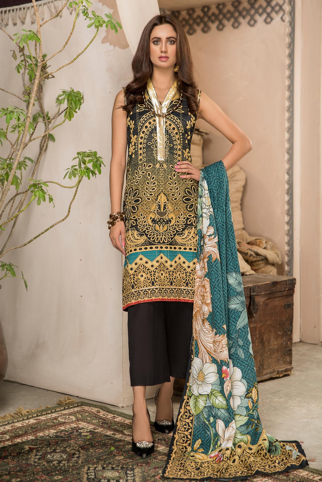 Shahdokht Unstitched Winter collection Masoori slub khaddar by Jacquard Clothing 