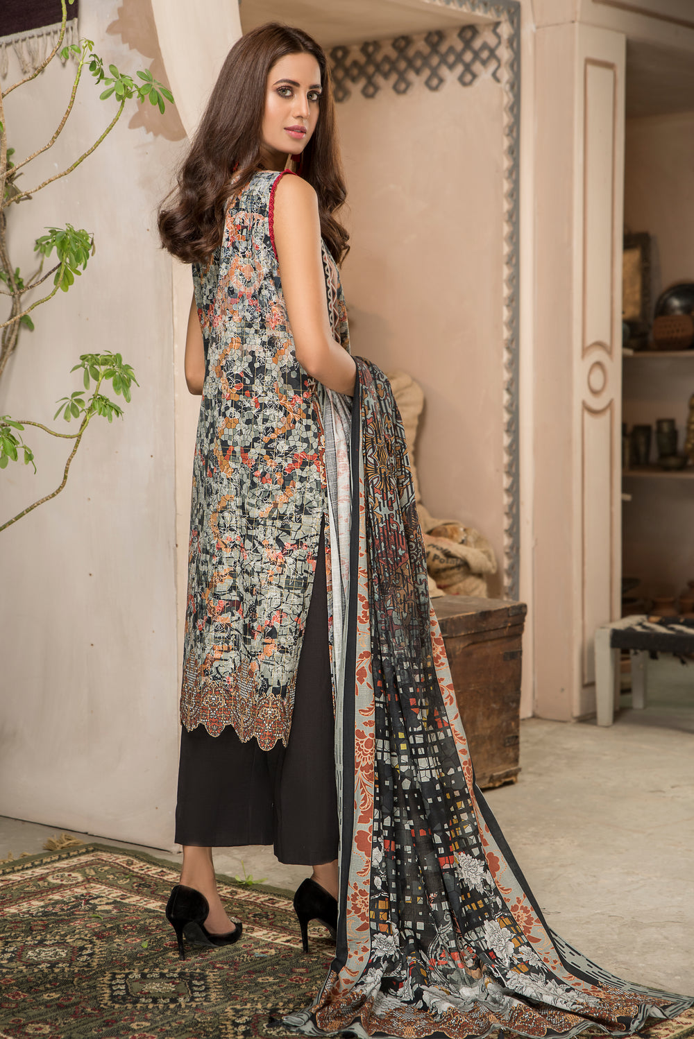 Shahdokht Unstitched Winter collection Masoori slub khaddar by Jacquard Clothing 