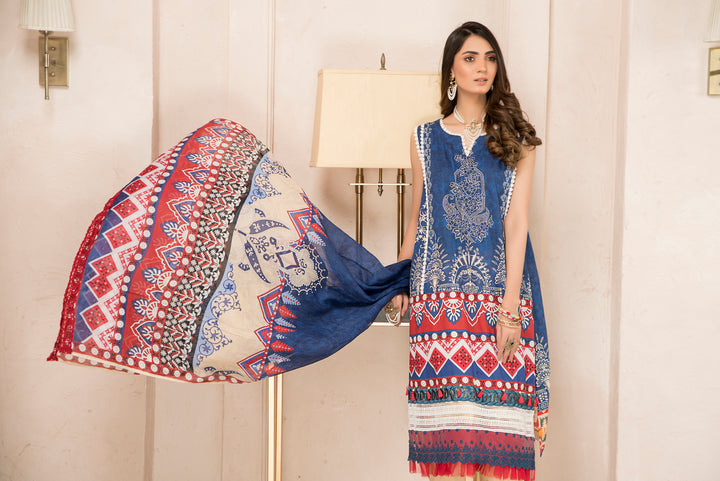 LAWN COLLECTION 3PCS UNSTITCHED BY JACQUARD CLOTHING SUMMER SPRING 2022