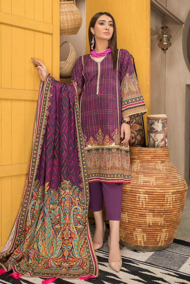 Shahdokht Unstitched Winter collection Masoori slub khaddar by Jacquard Clothing 