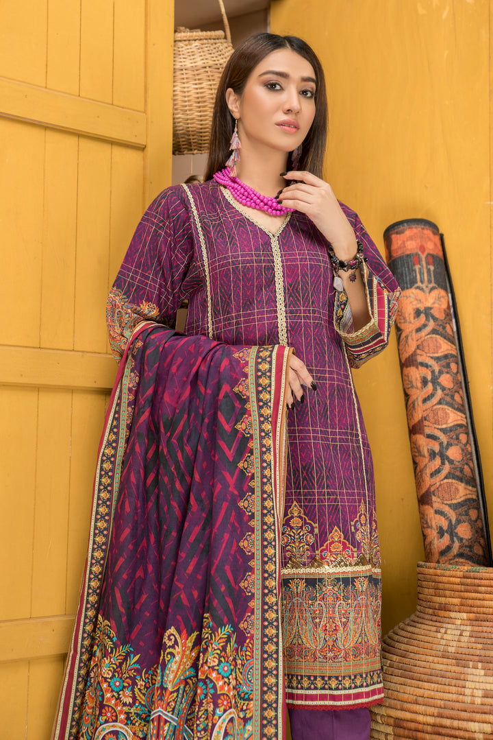 Shahdokht Unstitched Winter collection Masoori slub khaddar by Jacquard Clothing 