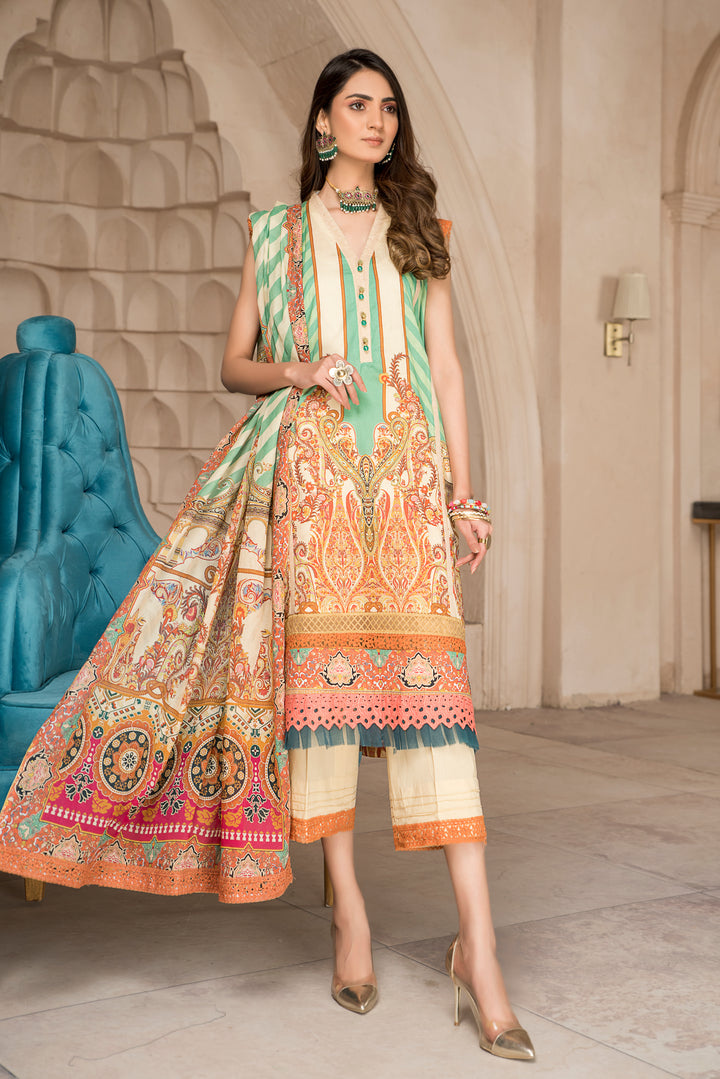 LAWN COLLECTION 3PCS UNSTITCHED BY JACQUARD CLOTHING SUMMER SPRING 2022