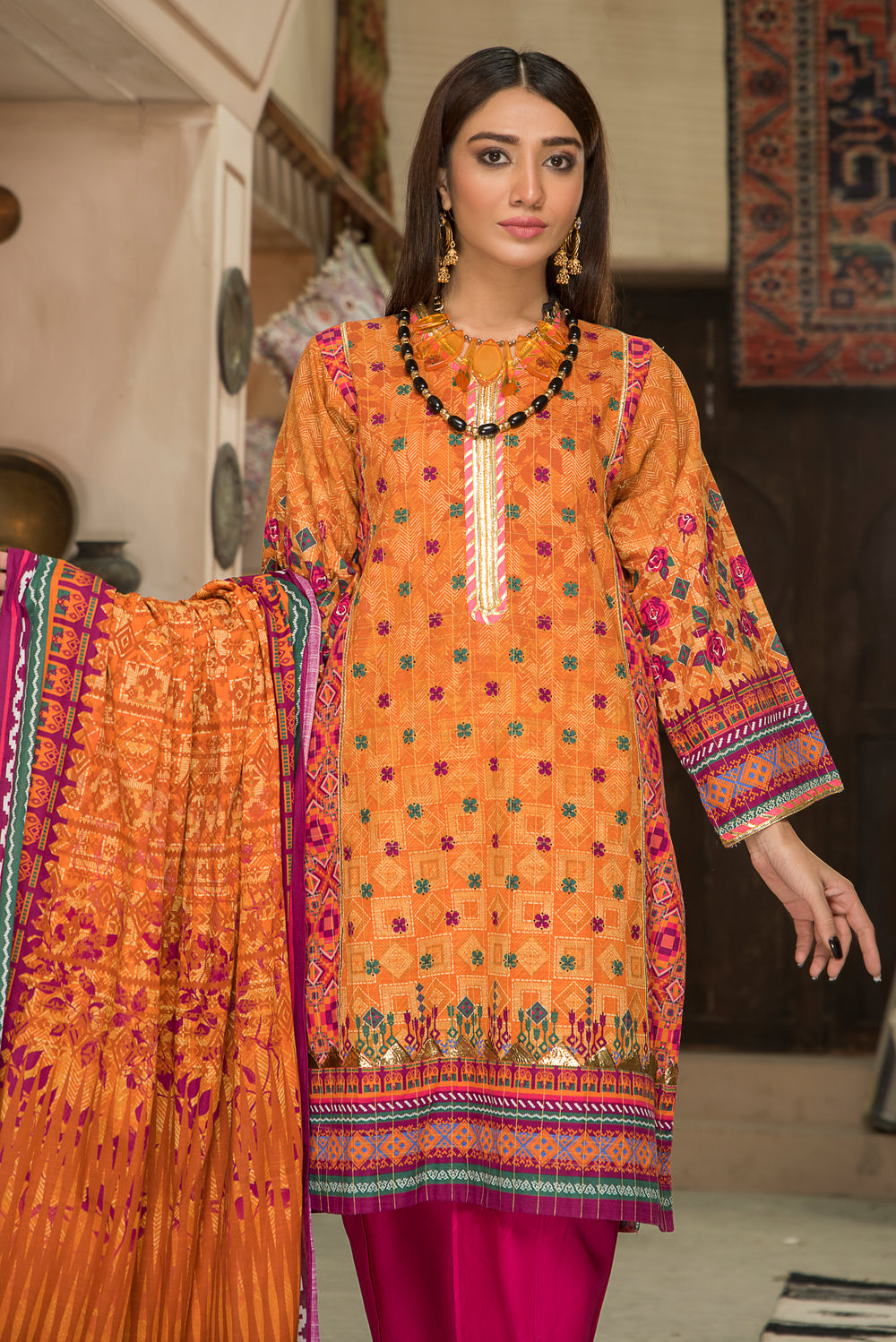 Shahdokht Unstitched Winter collection Masoori slub khaddar by Jacquard Clothing 