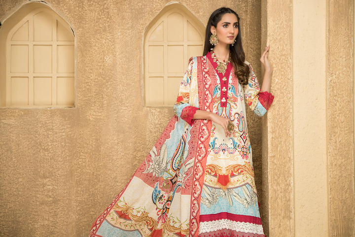 NISA | DIGITAL LAWN UNSTIITCHED 3PCS SUMMER 2022 BY JACQUARD CLOTHING