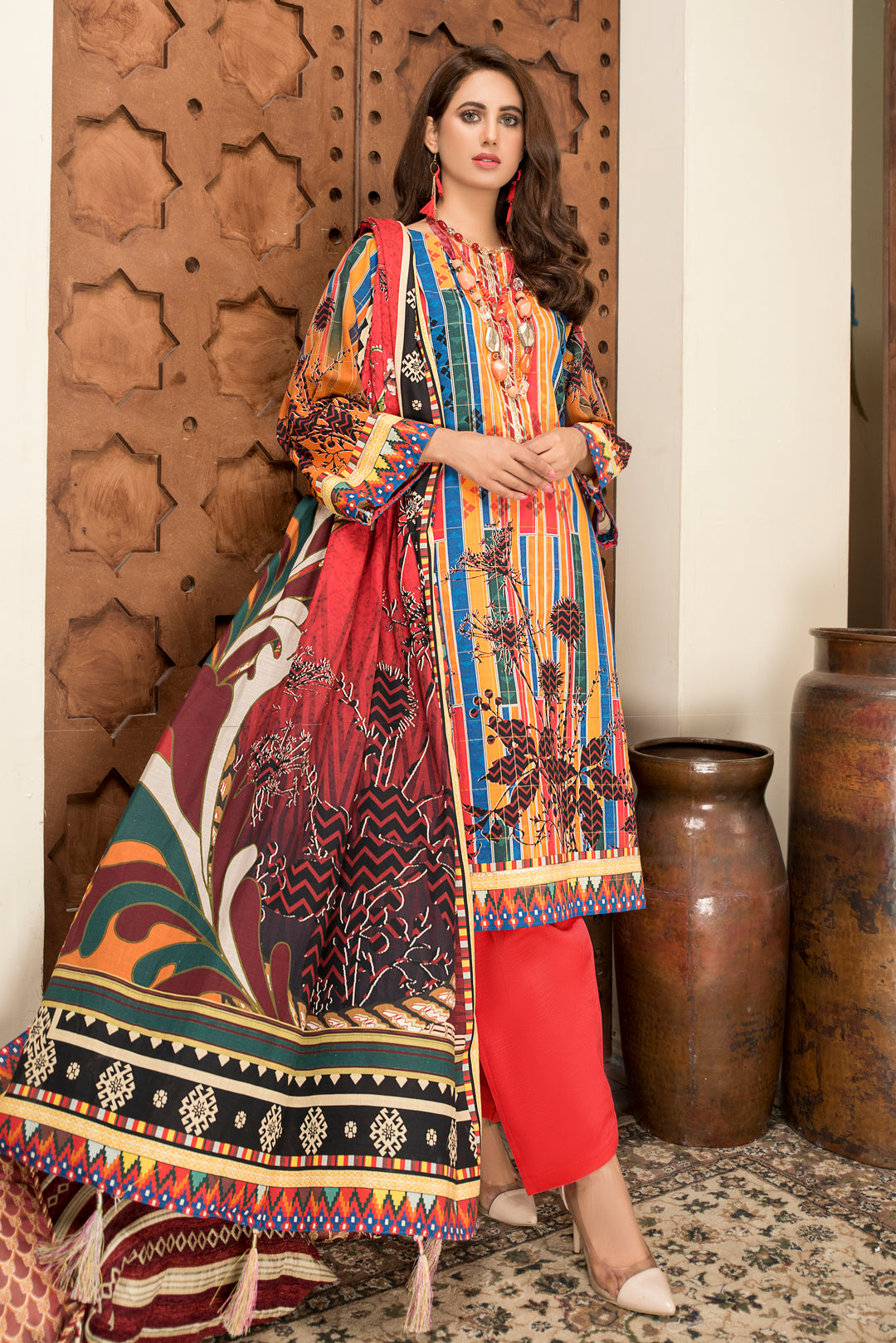 Shahdokht Unstitched Winter collection Masoori slub khaddar by Jacquard Clothing 