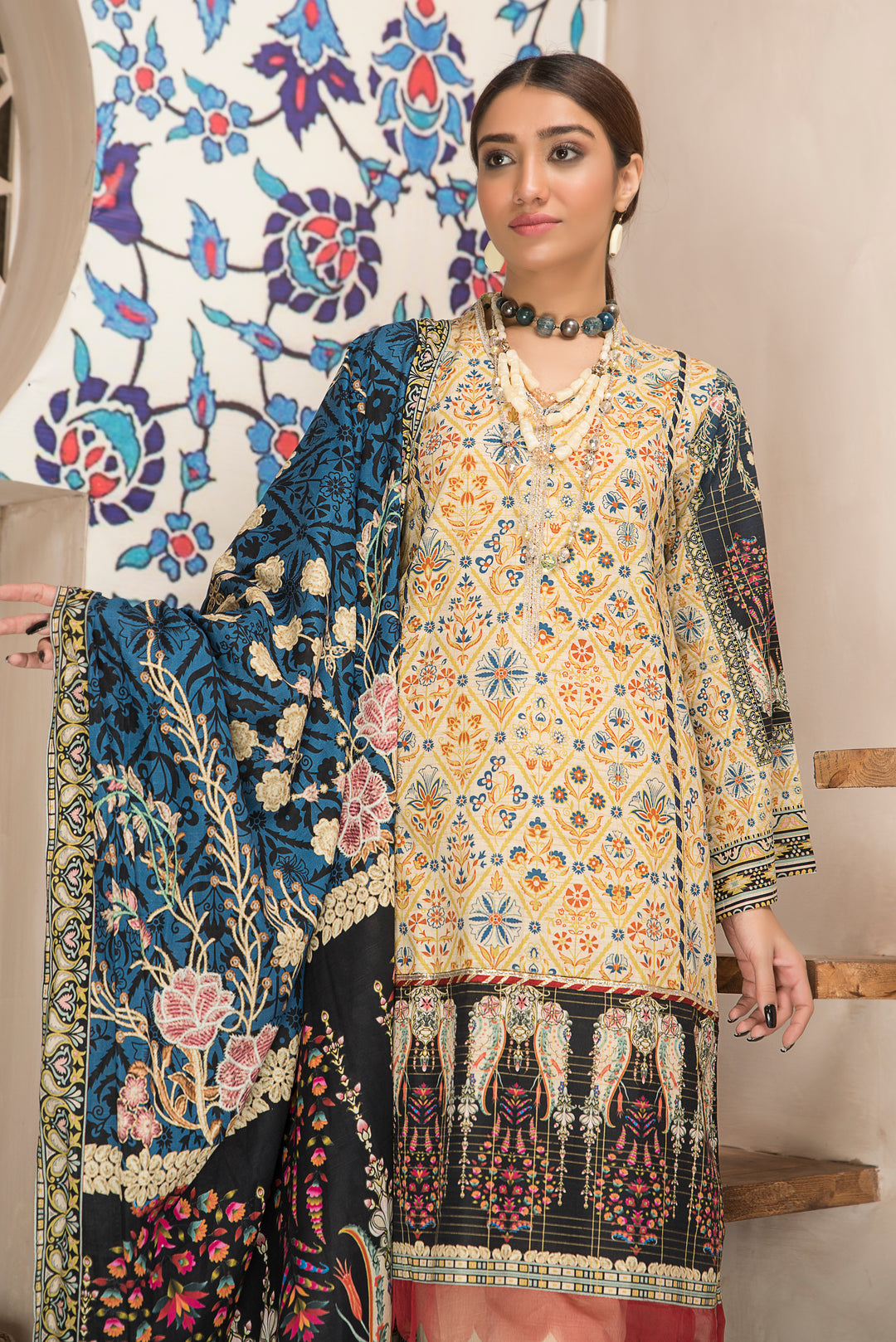 Shahdokht Unstitched Winter collection Masoori slub khaddar by Jacquard Clothing 