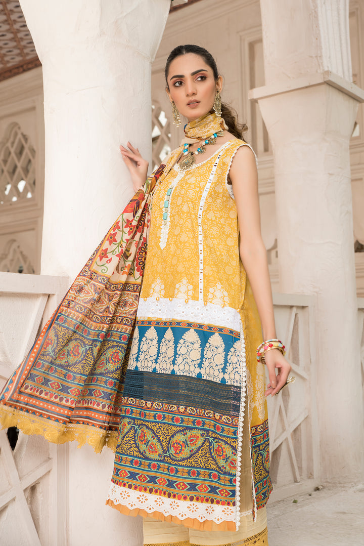 LAWN COLLECTION 3PCS UNSTITCHED BY JACQUARD CLOTHING SUMMER SPRING 2022