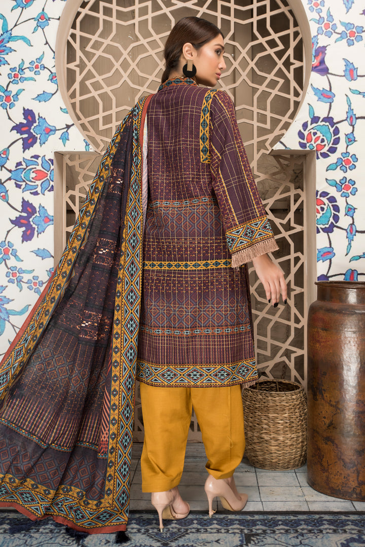 Shahdokht Unstitched Winter collection Masoori slub khaddar by Jacquard Clothing 