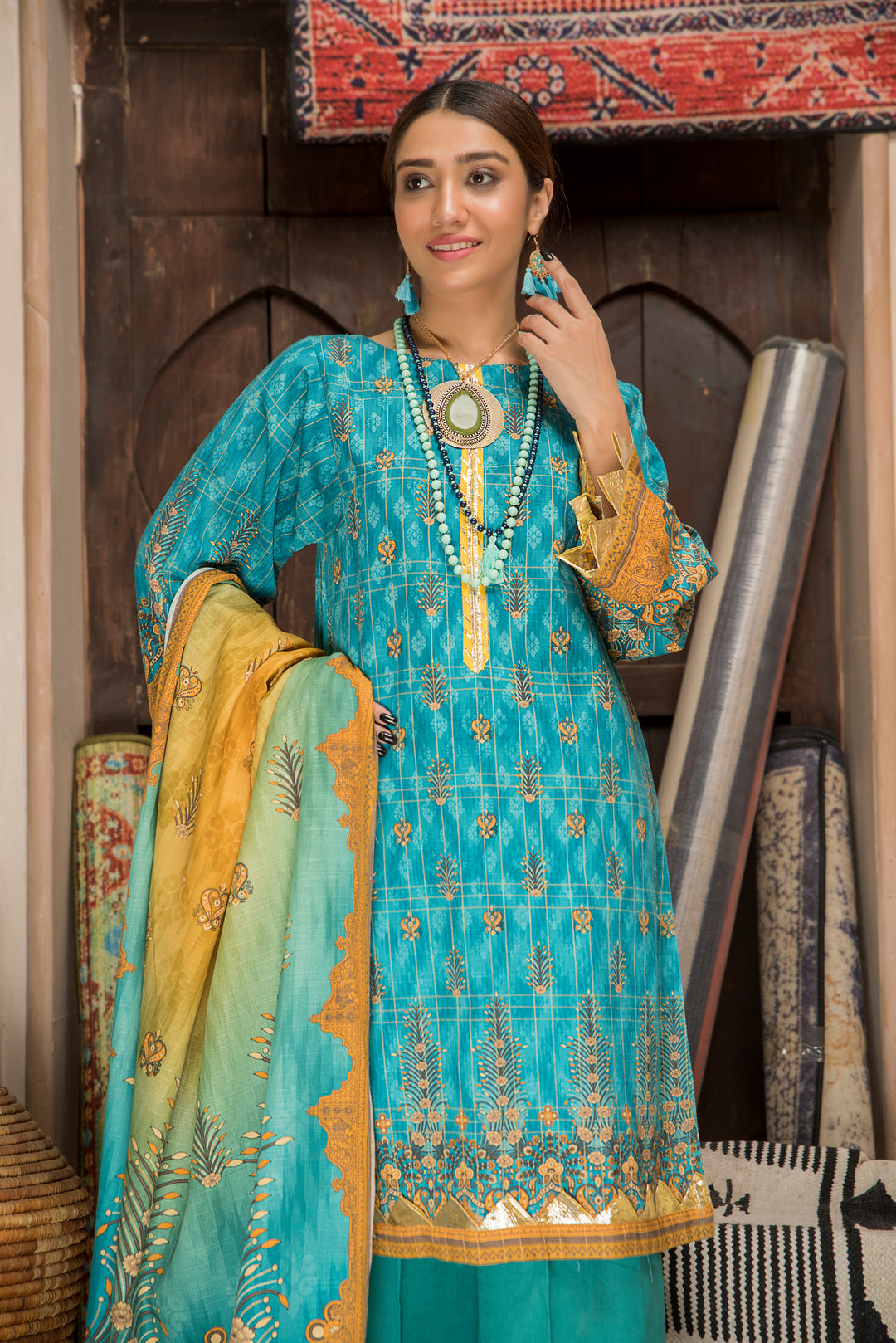 Shahdokht Unstitched Winter collection Masoori slub khaddar by Jacquard Clothing 