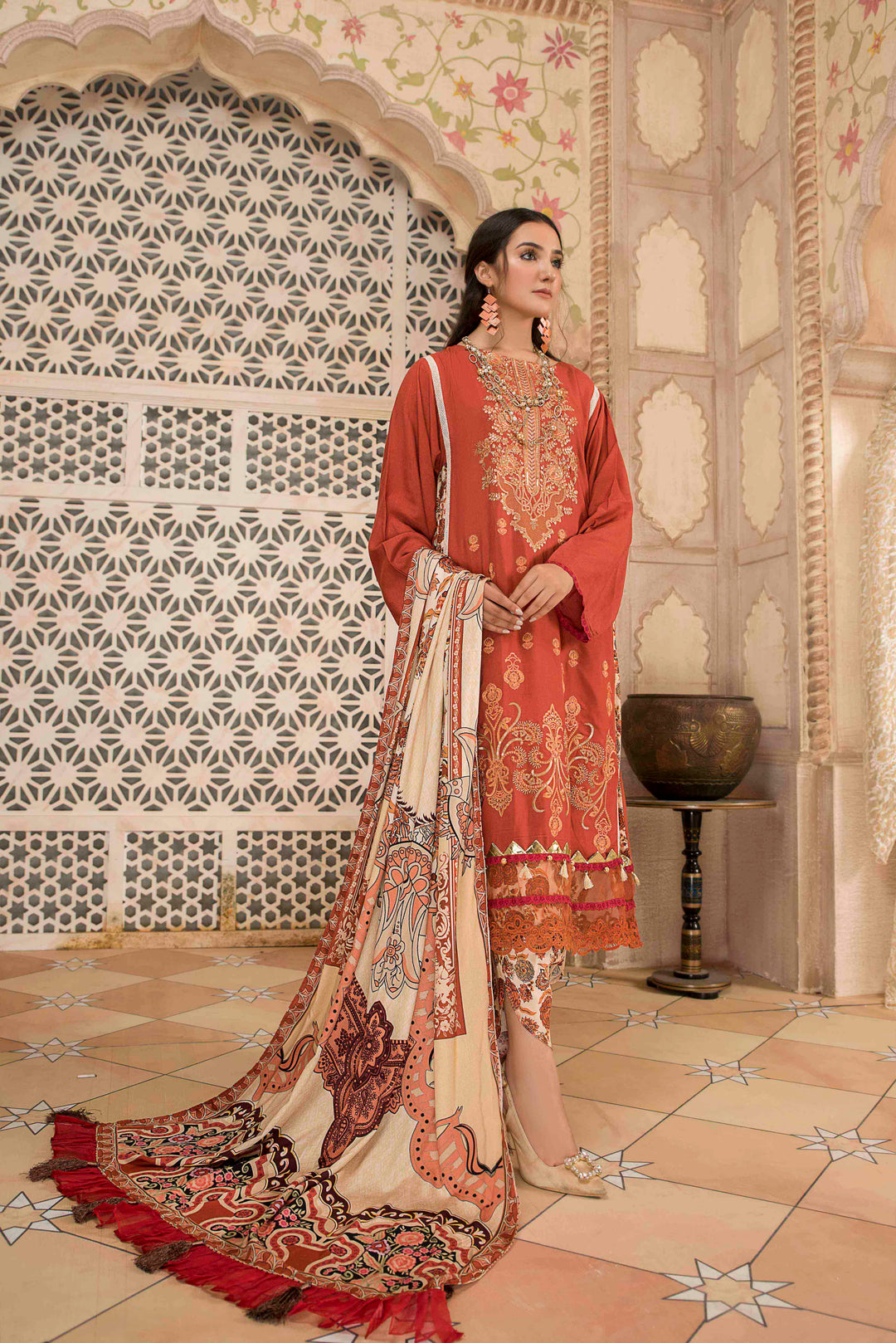 Sai Bella/Linen Unstitched 3Pcs Winter Collection By Jacquard Clothing