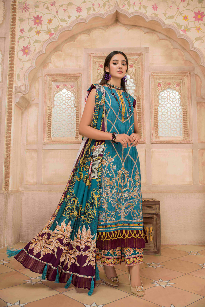 Sai Bella/Linen Unstitched 3Pcs Winter Collection By Jacquard Clothing