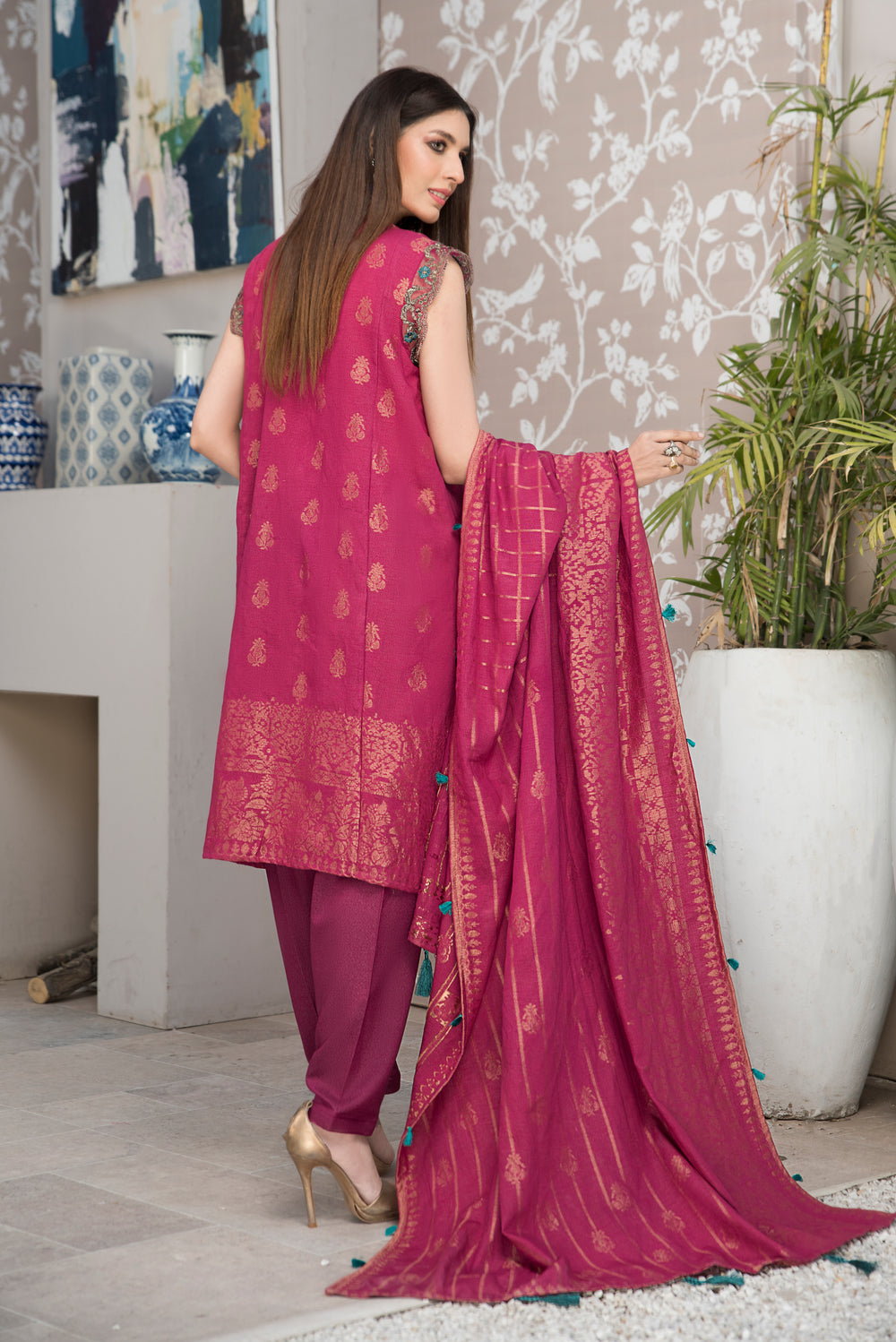 UNSTITCHED KARADY JACQUARD UNSTITCHED 3PCS BY JACQUARD CLOTHING