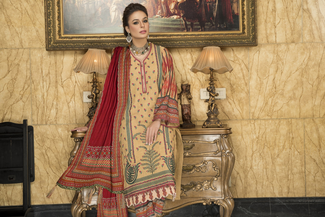 Self Jacquard Khaddar Unstitched By Jacquard Clothing winter collection