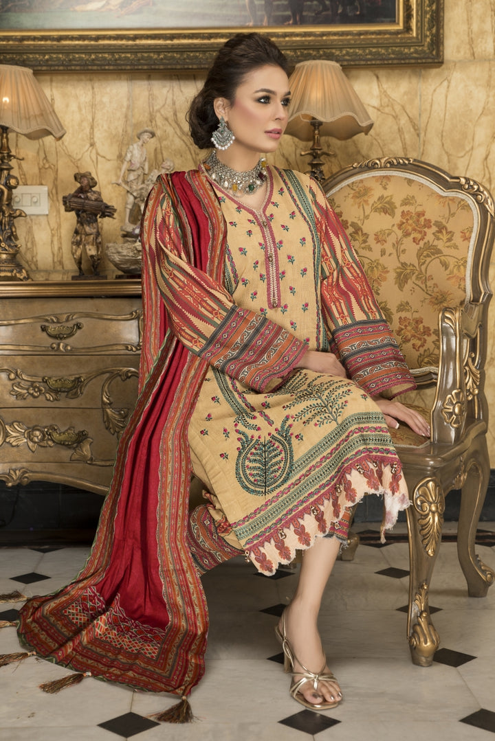 Self Jacquard Khaddar Unstitched By Jacquard Clothing winter collection